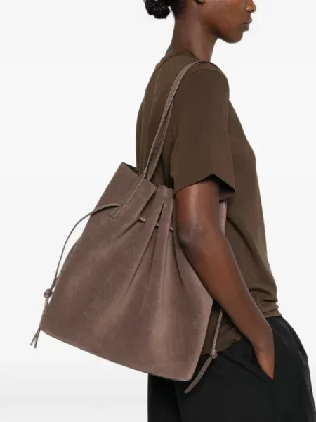 Húzózsinór shopper táska Yuzefi barna