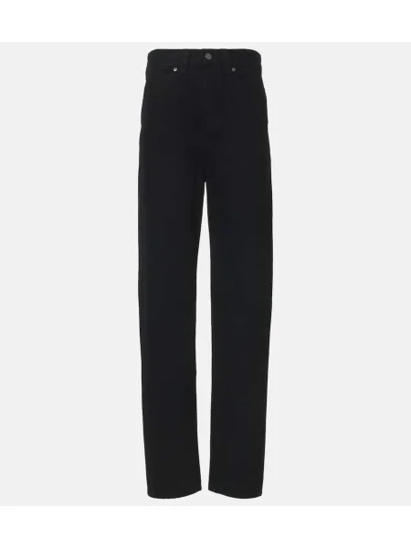 Blugi conici Khaite cu talie înaltă negru