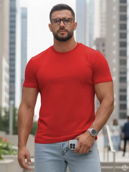 T-shirt basic Dstreet czerwony