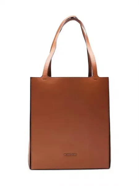 Michael Kors De piele geantă shopper Jordi maro