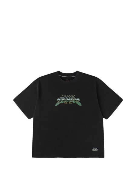 Tricou Evisu cu model leopard negru