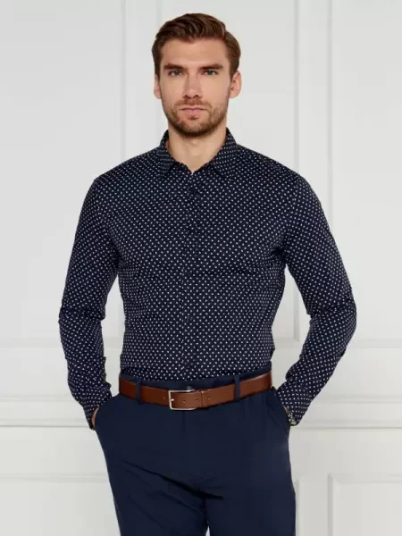 BOSS BLACK Cămașă | stretch negru