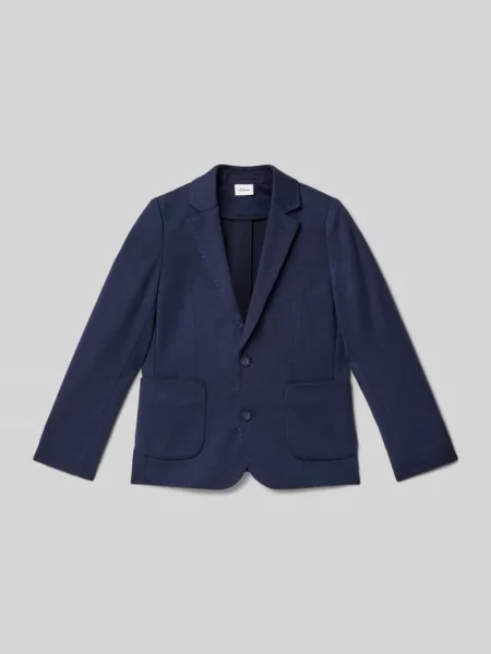 Marynarka o kroju regular fit z nakładanymi S.oliver Red Label granatowa