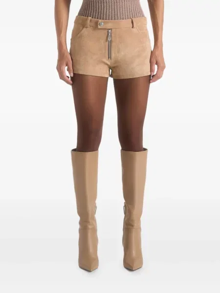 Pantaloni scurți Manière De Voir din piele de căprioară