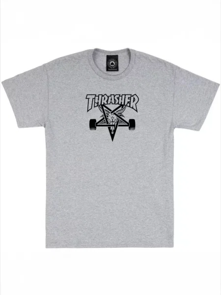 THRASHER Tričko SKATEGOAT T-SHIRT' sivá