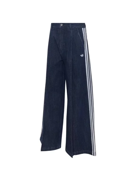 Široké džíny Adidas modré