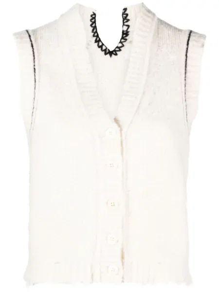 Vestă Zadig&voltaire cu paiete tricotate alb