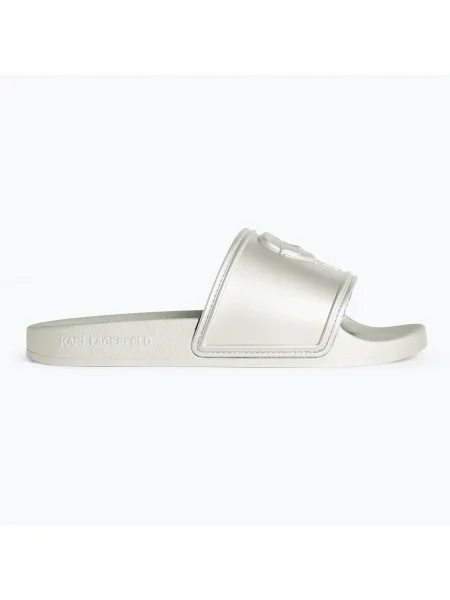 KARL LAGERFELD női flip-flop Kondo NFT Relief gumival. Méret: 40 EU ezüst