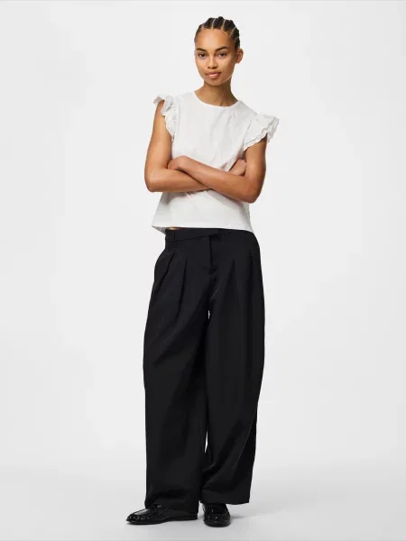 PIECES Tricou PCPANDRIA' alb
