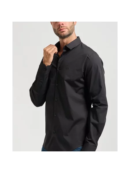 Koszula Armani Exchange popelinowa czarna
