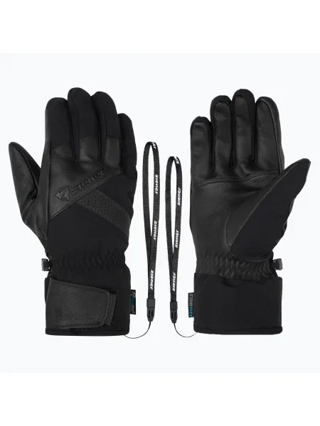 Лижні рукавиці ZIENER Getter-Z AS AW black чорні