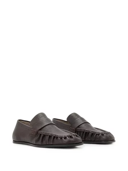Pantofi loafer Allsaints din piele maro