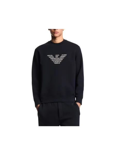 Bluza nierozpinana Emporio Armani niebieska