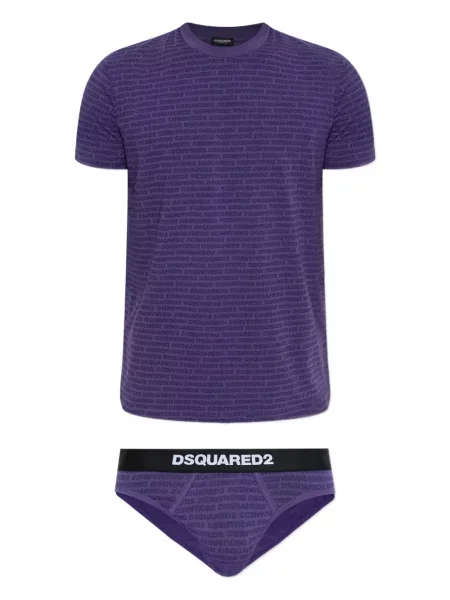 Pijamale Dsquared2 cu imagine violet