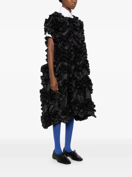 Rochie midi Comme Des Garçons cu volane negru