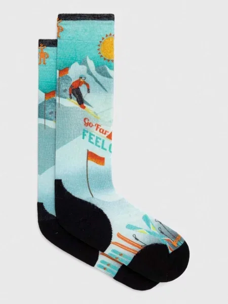 Olcsóbban. Női Smartwool Ski Targeted Cushion Snow Bunny Print OTC kapri zokni. Méret: S kék