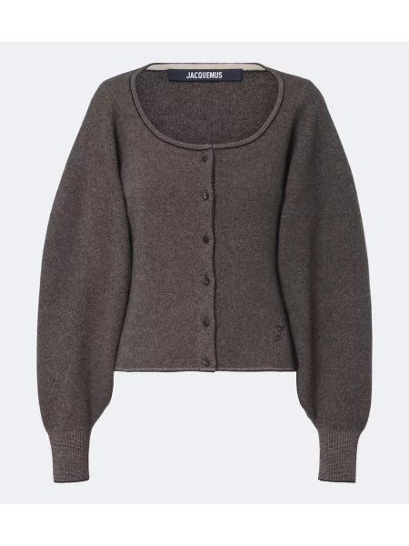 Cardigan Jacquemus de lână gri