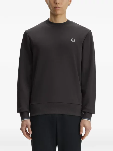 Siuvinėtas džemperis Fred Perry pilka