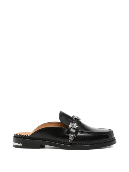 Papuci tip mules Toga Virilis din piele negru