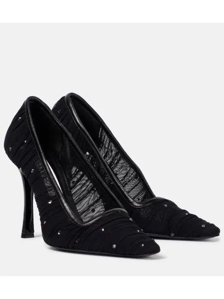 Pantofi cu toc Jimmy Choo plasă negru