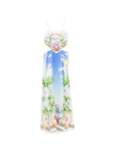 Maxi ruha Casablanca nyomtatás fehér