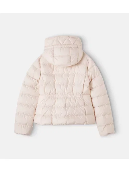 Pūkinė striukė Moncler Enfant rožinė