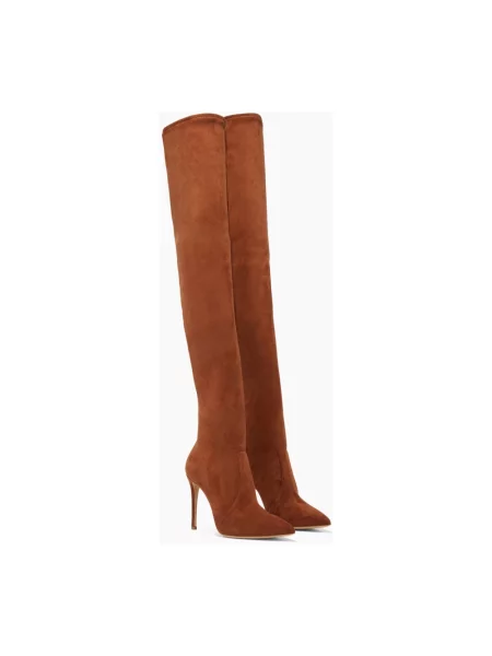 Muszkieterki Casadei skórzane brązowe