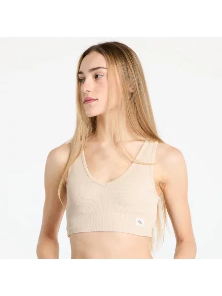 Top Calvin Klein Jeans Washed Woven Label Top Beige S bej