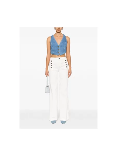 Twinset kamizelka jeansowa niebieska