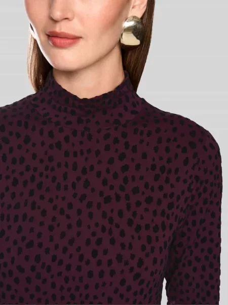 Bluzka z długim rękawem z golfem typu mock neck Marc Cain