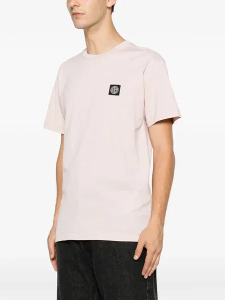 Tricou Stone Island cu strasuri roz