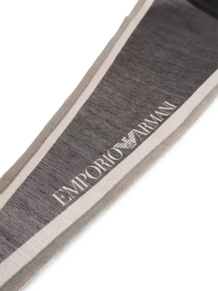 Fular Emporio Armani cu imagine asimetric negru