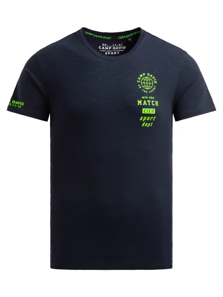 CAMP DAVID Majica mornarska / neonsko zelena
