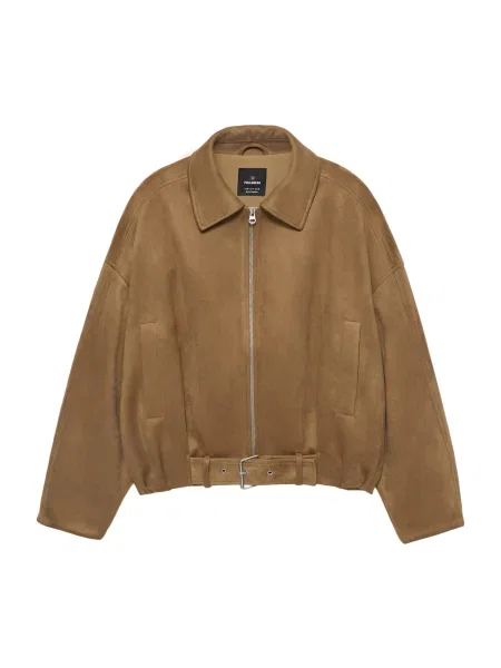 Pull&Bear Geacă de primăvară-toamnă caramel maro