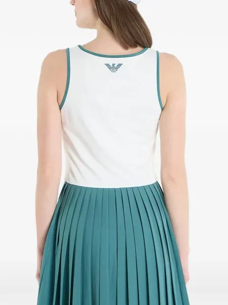 Тенис мини рокля Ea7 Emporio Armani без ръкави зелено