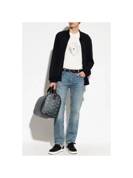 Koszulka Emporio Armani z nadrukiem biała