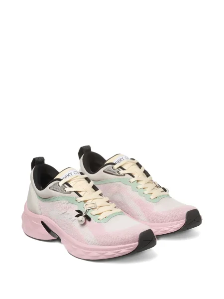 Sneakerși Jimmy Choo cu perle alergare roz