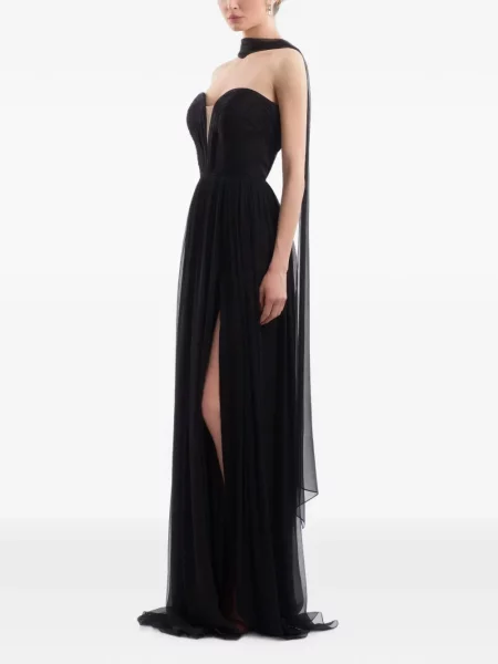 Rochie maxi Imroska drapată negru