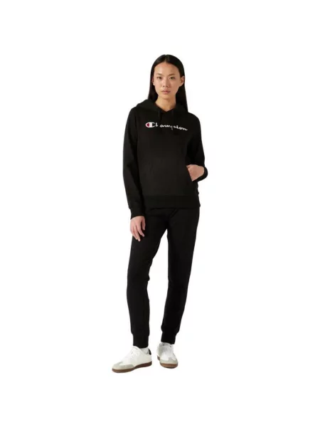 Bluza Z Kapturem Z Kangurką Dla Kobiet czarna