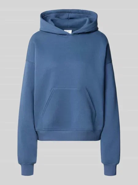 Bluza z kapturem z kieszenią kangurka Gina Tricot niebieska