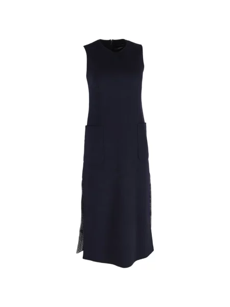 Rochie midi Max Mara cu crăpătură de costum albastru