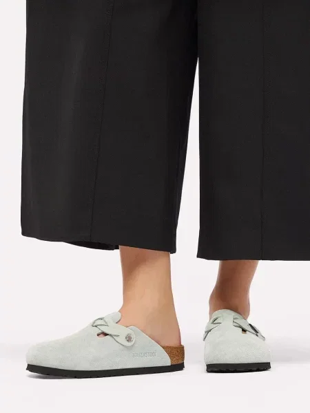 Замшевые плетеные мюли Birkenstock
