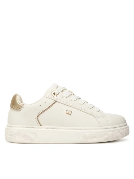 Sneakersy Tommy Hilfiger Low Cut Lace-Up S biela
