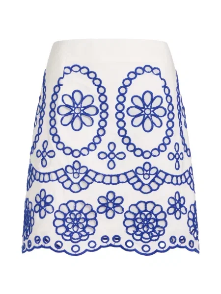 Fusta mini Marie Oliver alb