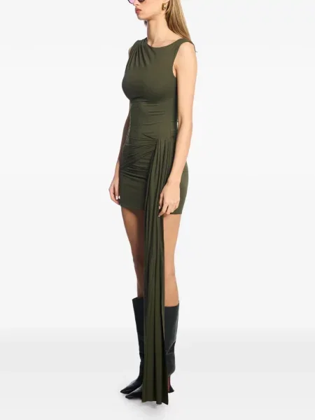 Rochie mini Axel 113 drapată de costum verde