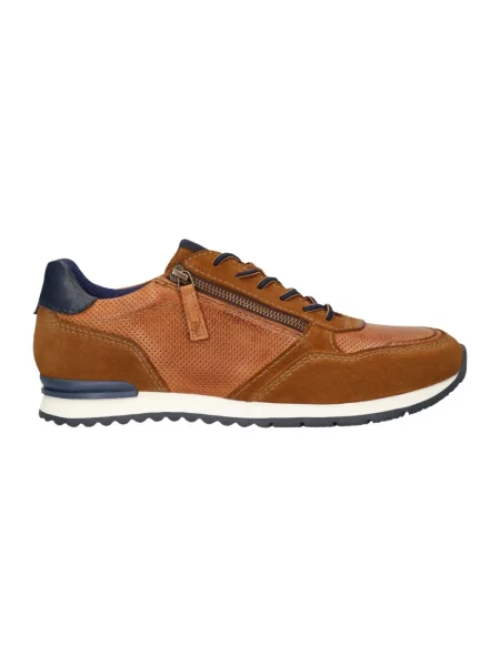 Sneakersy Salamander skórzane brązowe