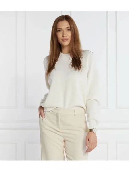 Peserico De lână pulover cu adaos de mătase alb