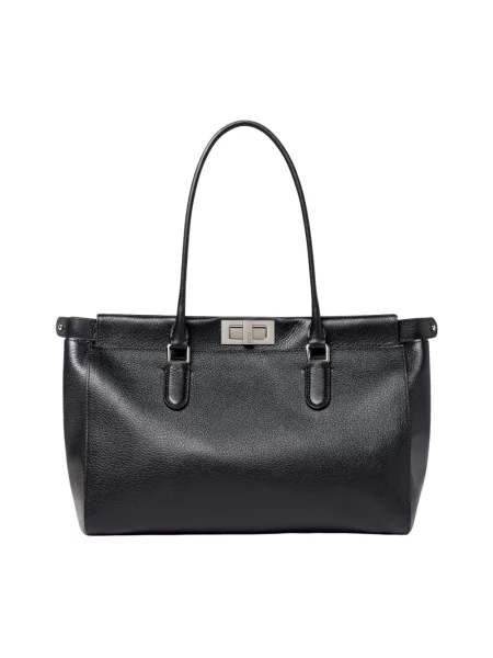 Shopperka Fendi skórzana czarna