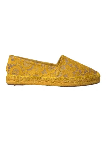 Espadryle Dolce And Gabbana koronkowe żółte