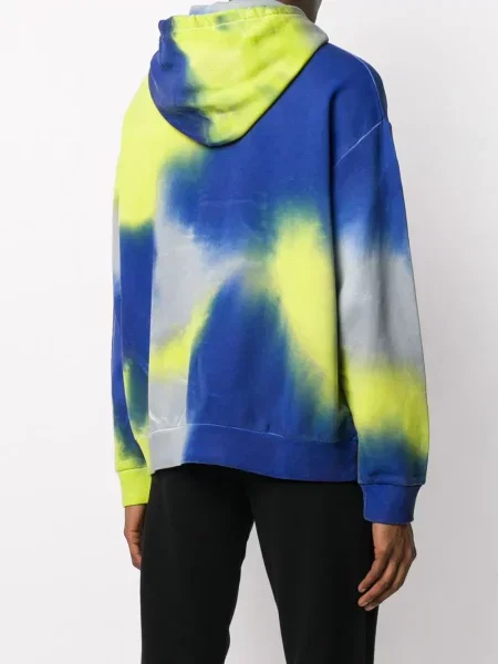 Вратовръзка Marcelo Burlon County Of Milan с качулка с tie-dye ефект връзки жълто